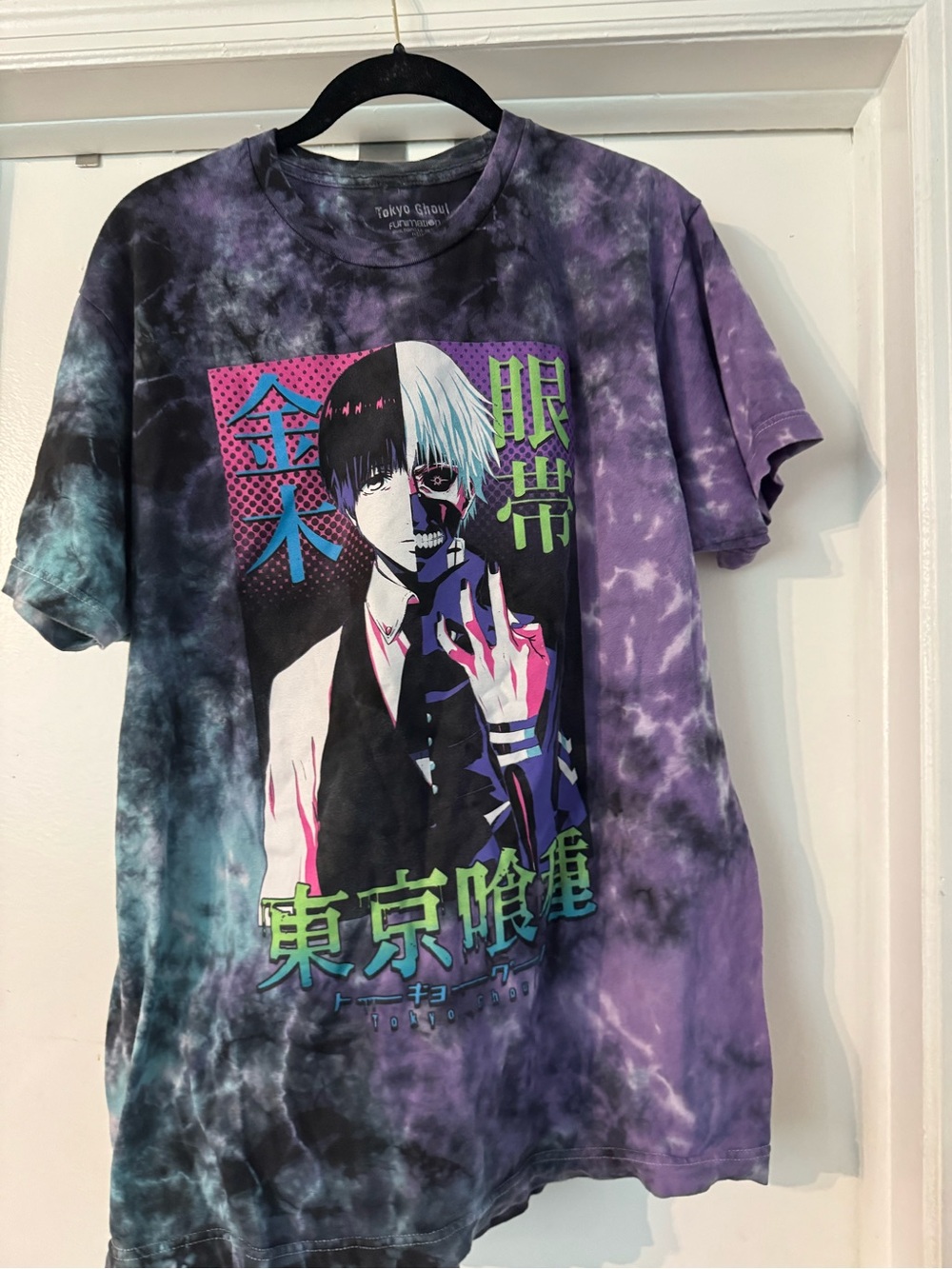Tokyo Ghoul Anime T Shirt Tie Dyed Size Medium cotton